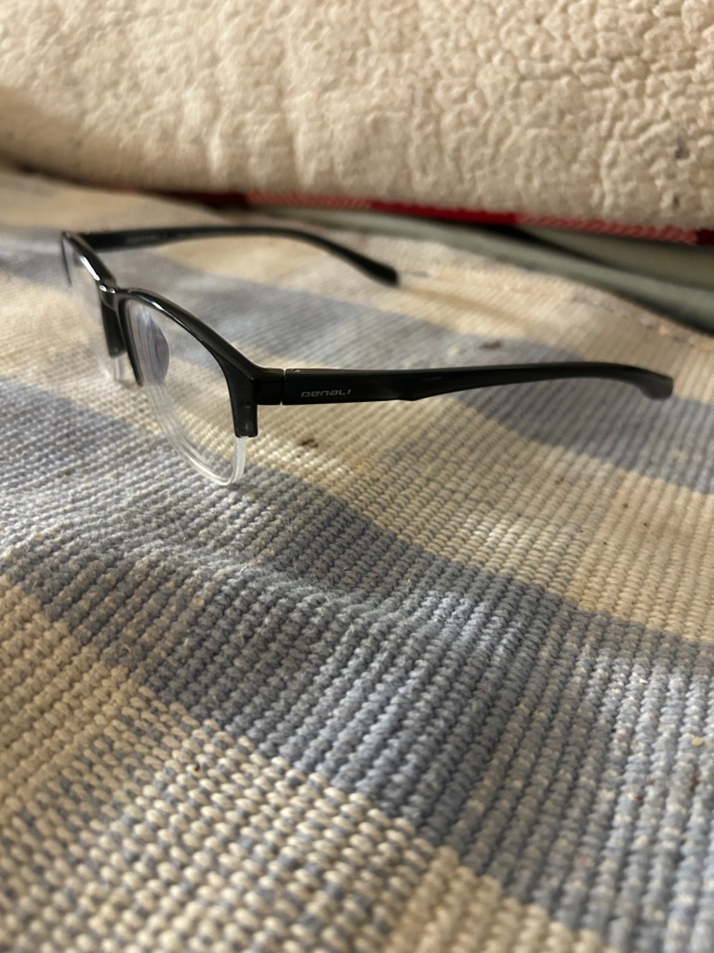 denali Black Semi-Rimless Eyeglasses 53 18 143